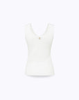 Knit top with scalloped edges
