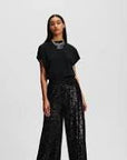 Sequin jersey pants
