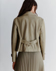 Shiny Nappa leather jacket