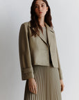 Shiny Nappa leather jacket