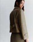 Shiny Nappa leather jacket