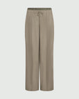 Straight-fit stretch viscose and linen trousers