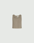 Stretch viscose and linen top