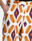 Watercolor print pants