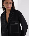 Contrast stitch jacket