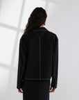 Contrast stitch jacket