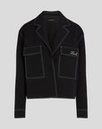 Contrast stitch jacket