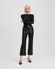 Faux-leather pants