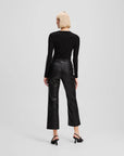 Faux-leather pants