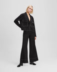 Contrast stitch pants