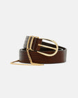 Crocodile-print belt
