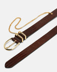 Crocodile-print belt