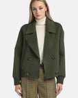 Cropped double-breasted jacket