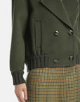 Cropped double-breasted jacket