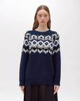 Wool cardigan sweater with crystals