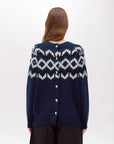 Wool cardigan sweater with crystals