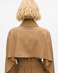 Pleated trench coat