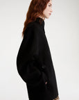 Double-faced wool-blend pea coat