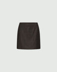 Mouline wool-blend short skirt