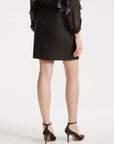 Mouline wool-blend short skirt