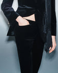 Slim velvet trousers