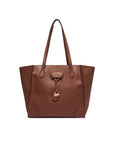 Leather shopper bag