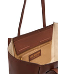 Leather shopper bag