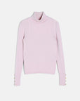 Flat-ribbed turtleneck sweater