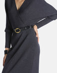 Elegant knitted midi dress