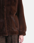 Fur-effect hooded jacket