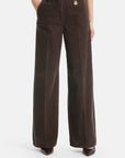 Wide-leg corduroy pants