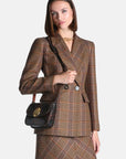 Tartan-checked wool blazer