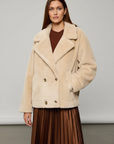 Faux-fur bomber jacket