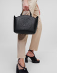 K/Circle perforated small tote bag