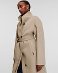 Soft double-face wool coat