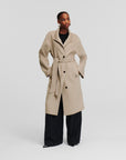 Soft double-face wool coat