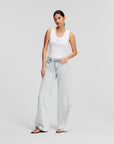 Wide-leg mid-rise jeans