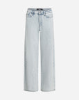 Wide-leg mid-rise jeans