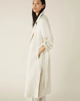 Linen-blend duster coat