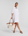 Broderie anglaise shirt dress