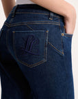 Flared denim jeans