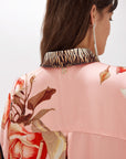 Printed satin shirt