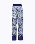 Printed satin trousers