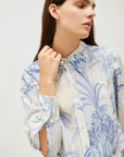 Print silk shirt