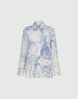 Print silk shirt