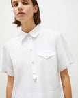 Cropped poplin shirt