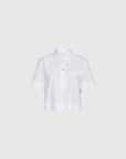 Cropped poplin shirt