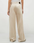 Stretch satin trousers