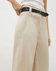 Stretch satin trousers