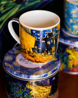 Porcelain mug featuring Van Gogh Cafe Terrace at Night